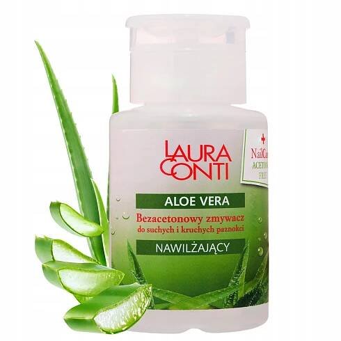 Odlakovač na nehty bez acetonu LAURA CONTI s vůní aloe vera 150 ml