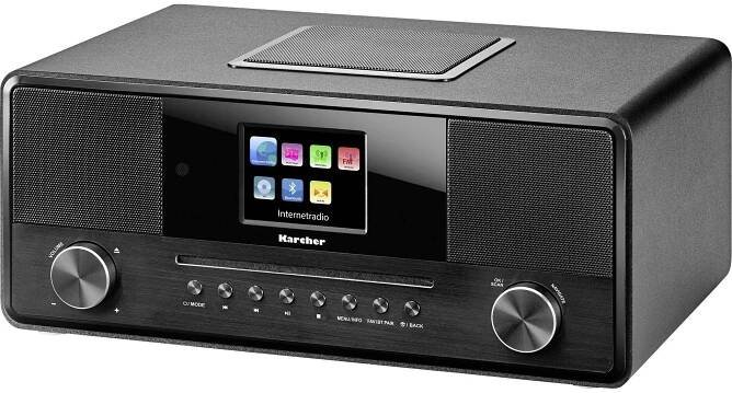 Karcher DAB 9000CDi internetové CD-rádio DAB+, DAB, internetové, FM Bluetooth, FM, Wi-Fi, USB, DAB+, DLNA, CD s DLNA černá