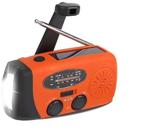Verk 27285 Solární rádio s dynamem, LED osvětlením a powerbankou modré - 27285 - Priceorcan.cz