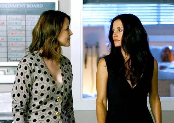 Scrubs: Doktůrci - Moje obcházení systému - Z filmu - Christa Miller, Courteney Cox