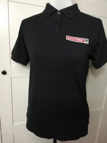 James&Nicholson-Dámské bavlněné,slim fit polo tričko v černé barvě, M - Dámské oblečení