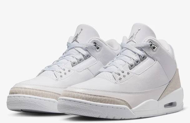 Pánské tenisky a boty Air Jordan 3 Retro "Pure Money" (CT8532-111) White/ Metallic Silver-White