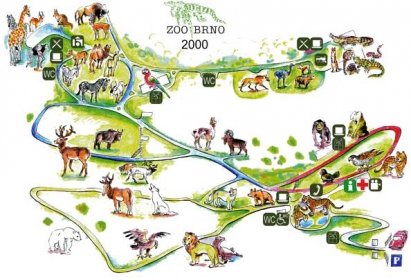 Map of Zoo Brno - 2000