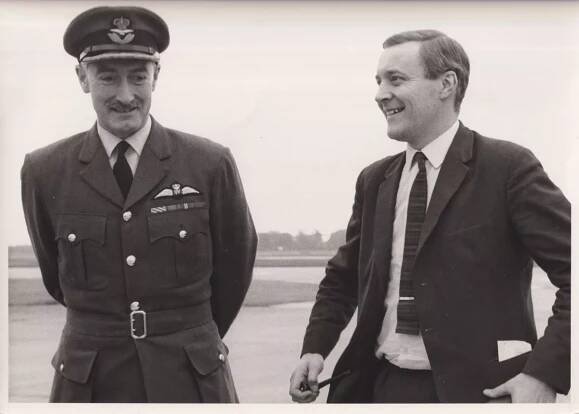 Gp Capt Gledhill with Tony Benn, who was a Labour minister in 1969, the same year Terry was recalled for blood tests
