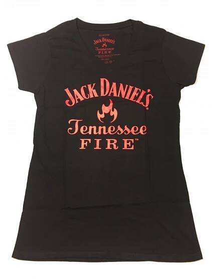 Originál dámské tričko Jack Daniel's Fire - vel. M