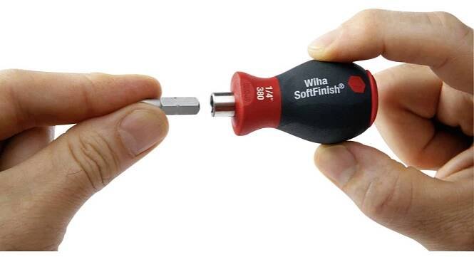 Wiha dílna šroubovák se zásobníkem bitů 1/4" (6,3 mm) DIN 3126, DIN ISO 1173