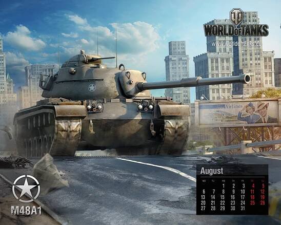 Srpnová tapeta – s kalendářem | Tanky – média World of Tanks, nejlepší videa a příběhy 