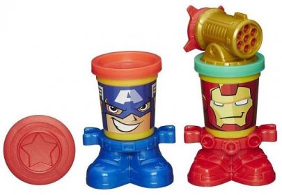 Play-Doh Avengers Kelímky ve tvaru hrdinů - Captain Amerika a Iron Man