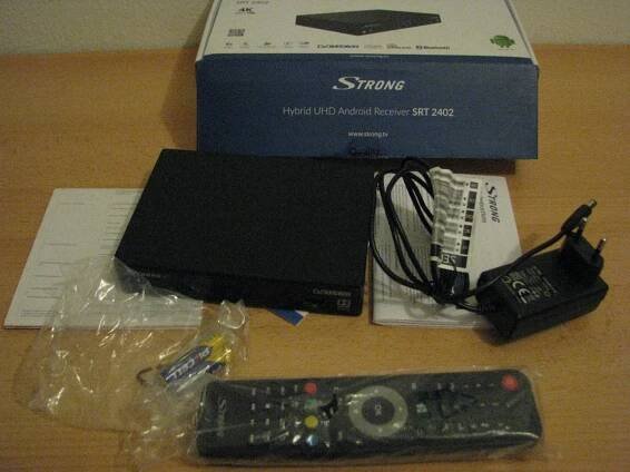 STRONG SRT 2402 DVB T2 přijímač Set-top box s Androidem - TV, audio, video