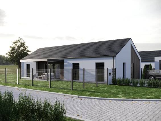 Vizualizace tří rodinných domů v obci Srch u Pardubic - Projekt Němeček