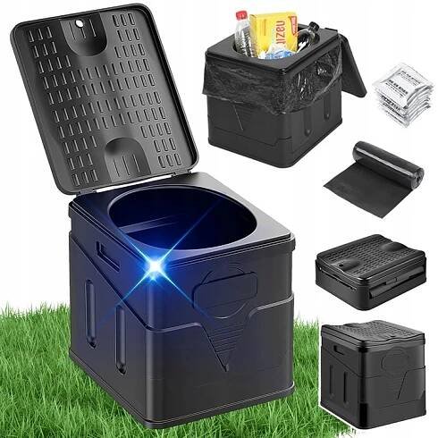 TURISTICKÁ TOALETA PŘENOSNÁ KEMPINGOVÁ SKLÁDACÍ MOBILNÍ WC STAN POZEMEK