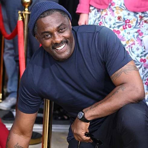 Idris Elba attends the MOBO's Paving The Way Stone photocall at Rush Green Campus on June 13, 2025 in London, 