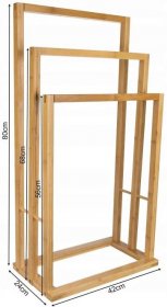Dřevěný věšák / stojan na ručníky - bambusový
