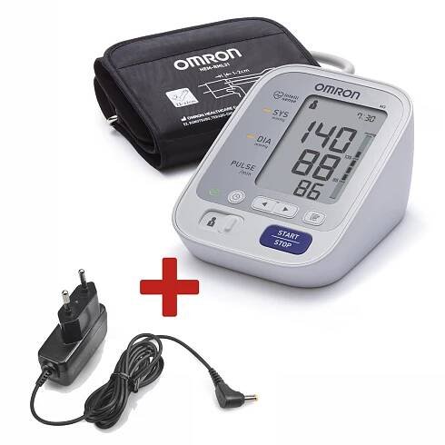 OMRON M3 s barevným indikátorem hypertenze + zdroj