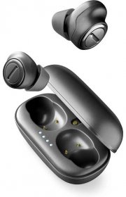 True wireless sluchátka Cellularline PLUME s dobíjecím pouzdrem, AQL® certifikace, černá