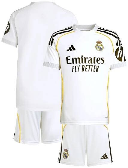 Real Madrid adidas Home Youth Kit 2025-26