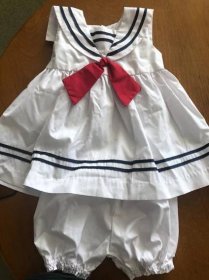 Sada letních šatů pro holčičku námořnicky styl  - Dětské sety oblečení