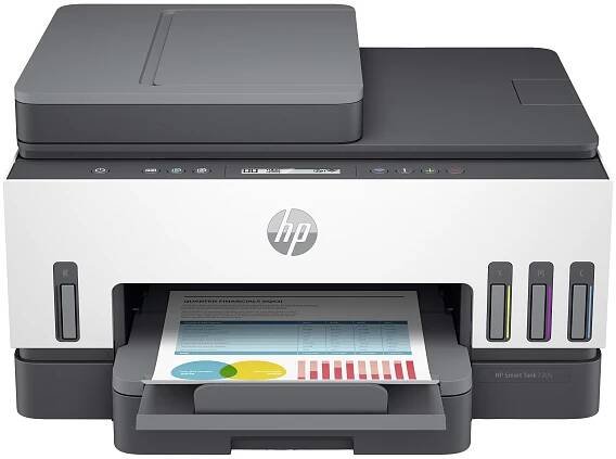 HP Smart Tank 7305 All-in-One multifunkční tiskárna inkoustová barevná A4 tiskárna, skener, kopírka Tintentank systém, duplexní, Wi-Fi, LAN, ADF, Bluetooth®