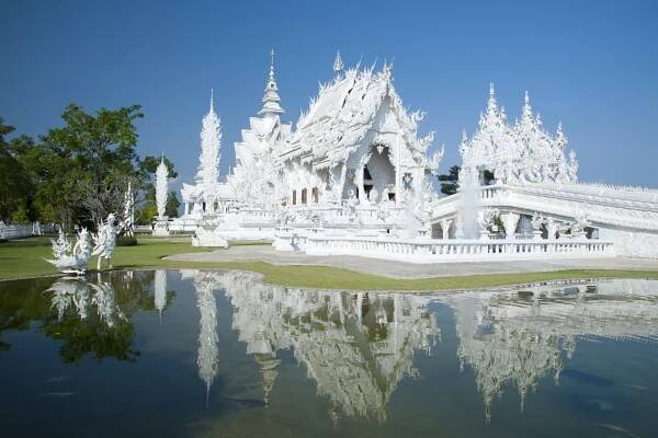 Bílý chrám chiang rai, Thajsko — Stock obrázek