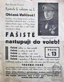 Volební plakát Národní obce fašistické