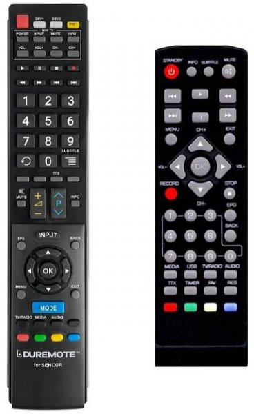 SENCOR SDB5001T2, SDB5002T2, SDB5003T, SDB5104TD + ovládání TV (mini TV) - dálkový ovladač duplikát