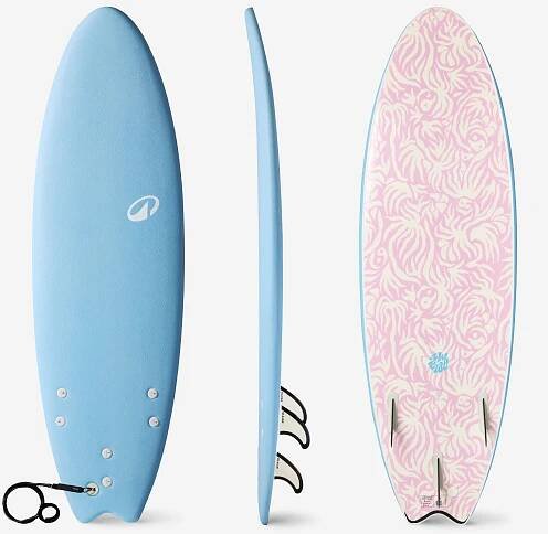 Pěnový surf 500 6' 49 l se třemi ploutvičkami