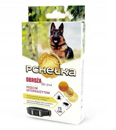 PCHEŁKA obojek na klíšťata a blechy Černá - 75cm