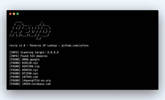 GitHub - zyfoxx/revip: Reverse IP lookup