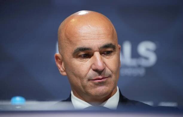 Roberto Martinez, head coach of Portugal, at a press conference.