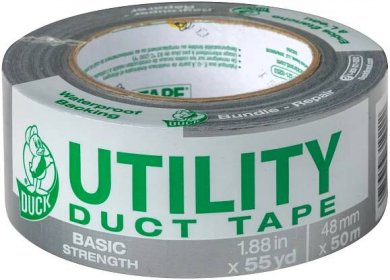 Duck Brand 1.88 in. x 55 yd. Silver Utility Duct Tape - Walmart.com