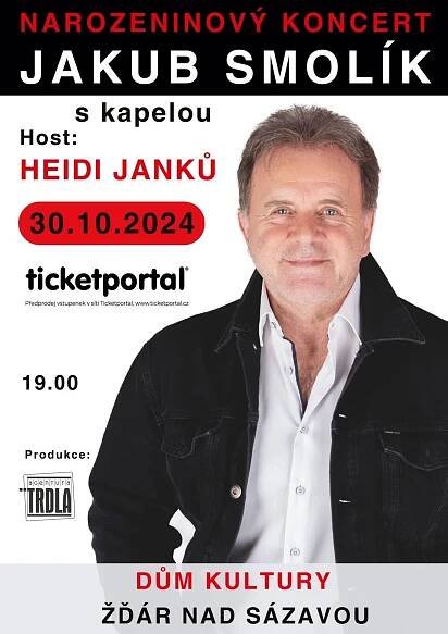 Narozeninový koncert Jakub Smolík 2024 - Žďárské Vrchy.cz