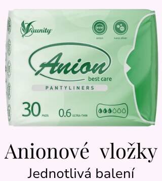 Anionové antibakteriální hygienické vložky