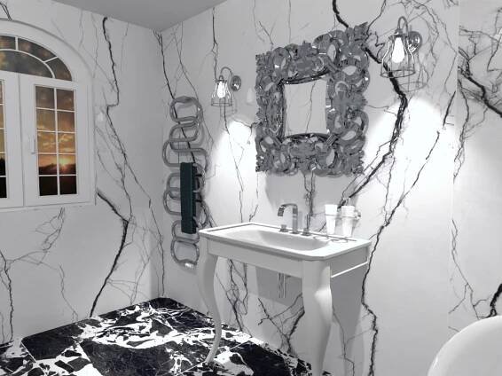 3D grafický návrh koupelny, Louňovice, Koupelnové studio ČERO s.r.o.