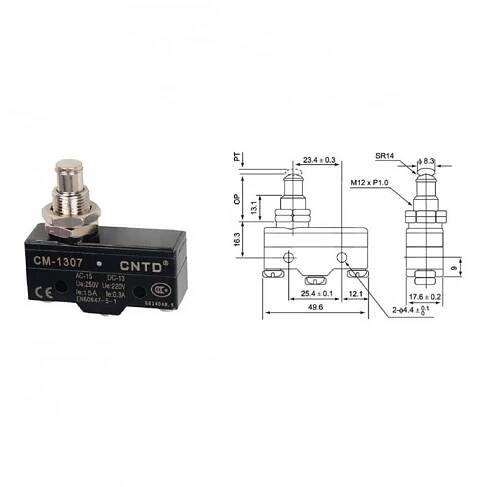 Koncový spínač / mikrospínač 250V AC 15A - Onpira.cz