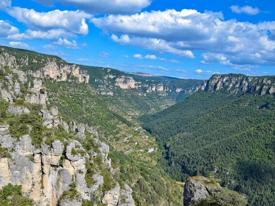 Kaňon řeky Tarn dosahuje hloubky až 600 m