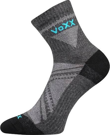 Ponožky sportovní slabé REXON 01 bavlněné TMAVĚ ŠEDÉ MELÉ VoXX 123889 L-11
