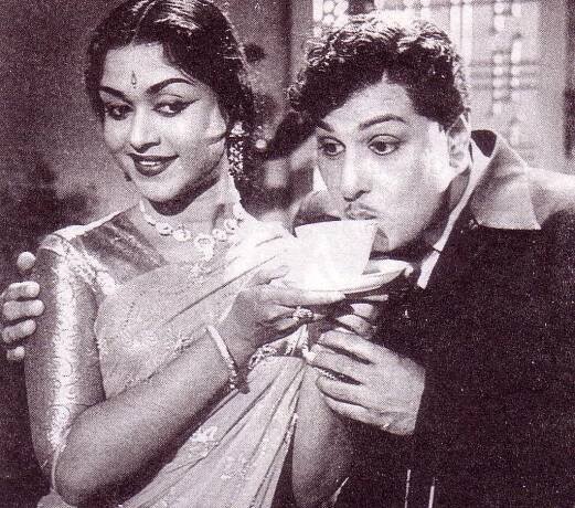 MGR and first muse B. Saroja Devi