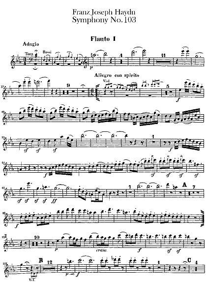 Symphony No.103 in E-flat major, Hob.I:103 (Haydn, Joseph) – IMSLP
