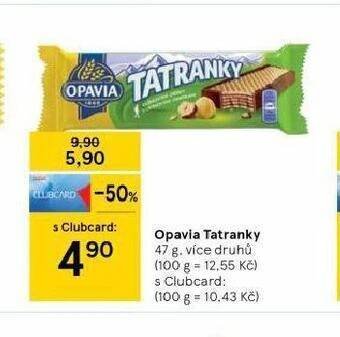 Tesco Opavia tatranky nabídka