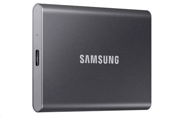 SAMSUNG T7 přenosný SSD disk 4TB rychlost až 1050 MB/s USB 3.2 šedý titan