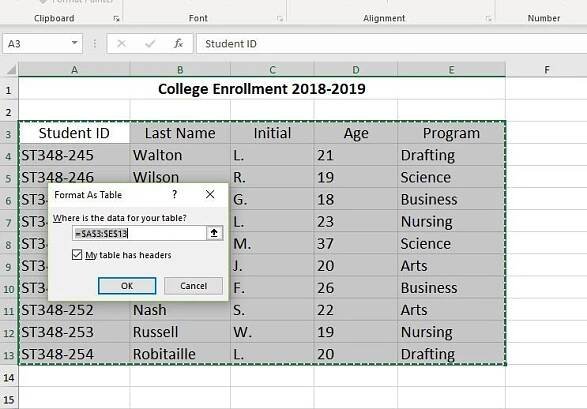 Jak vytvořit databázi v aplikaci Excel 4
