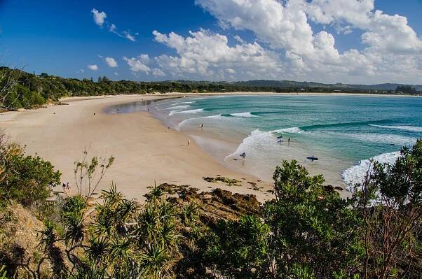 Pláž Pass, Byron Bay, Austrálie