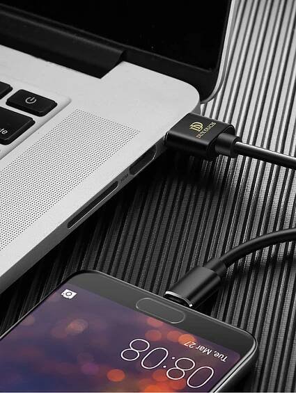 Dux Ducis K-max nabíjecí a datový kabel s lightning a USB-C - bílý