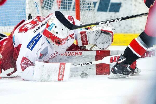2. semifinále hokeje Hradec Králové - Třinec (1:2).