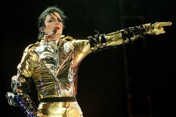 Michael Jackson performs during his HIStory tour in 1996