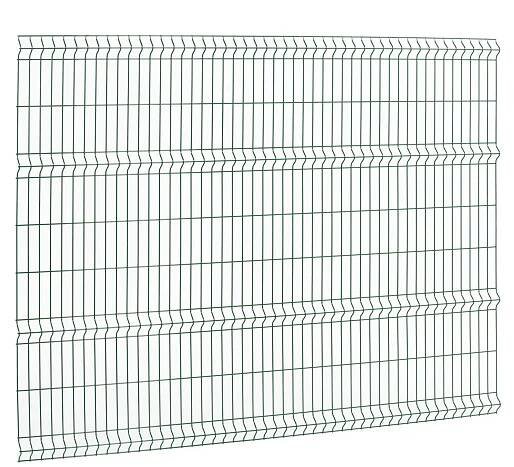3D plotový panel, drát 5 mm, výška 180 cm, délka 240 cm, pozink + zelené lakování