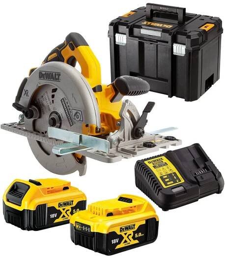 DeWALT DCS572P2 Aku kotoučová pila 184mm XR 18V (2x5,0Ah) kufr Tstak