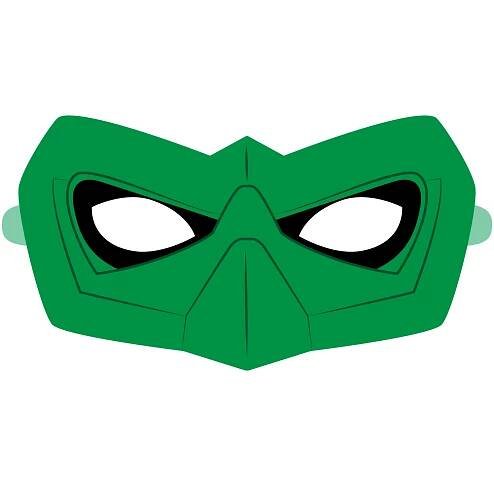 Šablona masky Green Lanterna | Vystřihovánky pro děti k vytisknutí zdarma