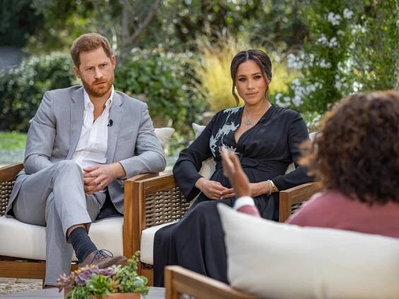 Meghan a Harry v rozhovoru s Oprah Winfreyovou (2021)