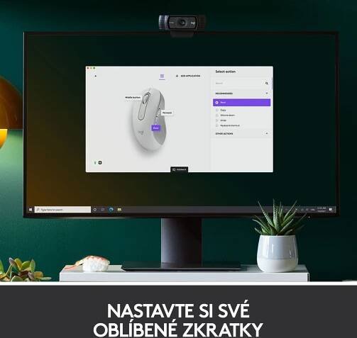 Logitech Signature M650 L LEFT optická myš, přenos bezdrátový, Bluetooth®, 5 tlačítko, 4000 dpi, bílá